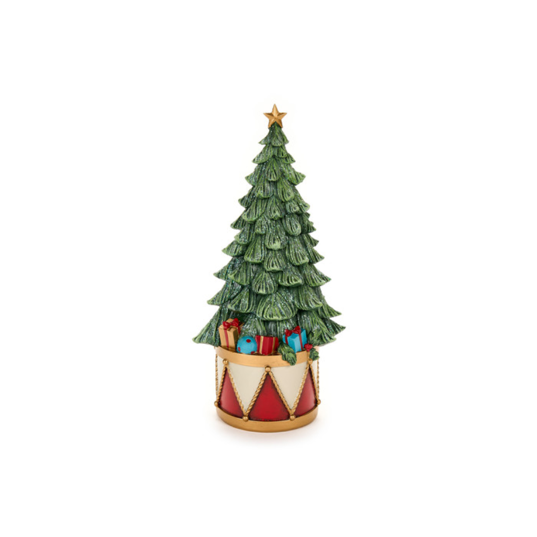 Albero con tamburo in resina – Bear Wonderland