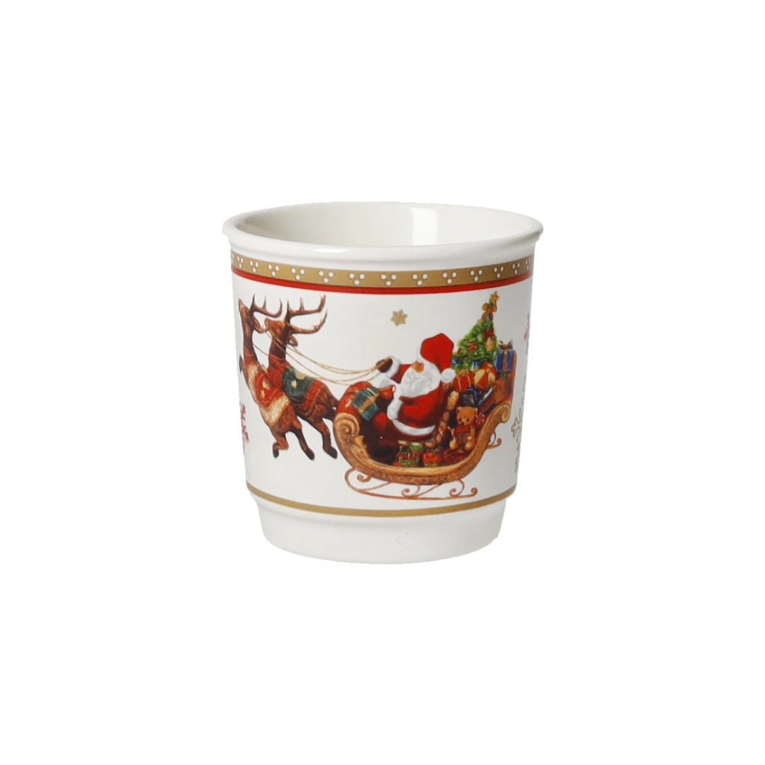 BICCHIERINO CHRISTMAS SET 4 PZ NEW BONE CHINA