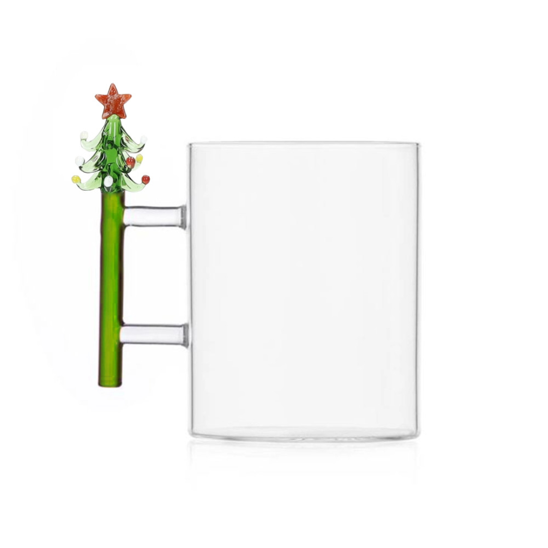 MUG W IL NATALE SOGGETTI NATALIZI ASSORTITI SET 2 PZ VETRO