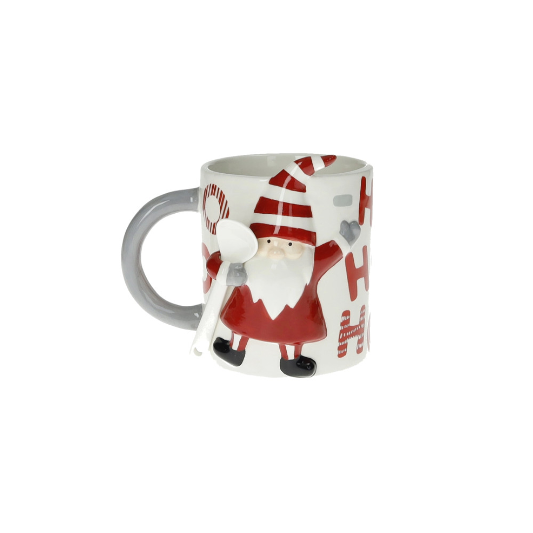 MUG HO-HO-HO SANTA CLAUS C/CUCCHIAINO DOLOMITE