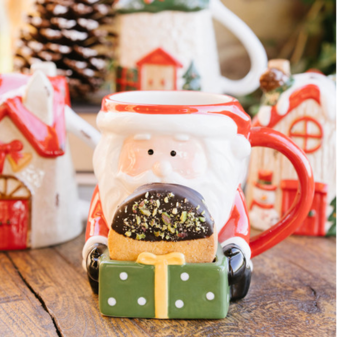 Tazza babbo natale porta biscotti dolomite – Cartolina di Natale