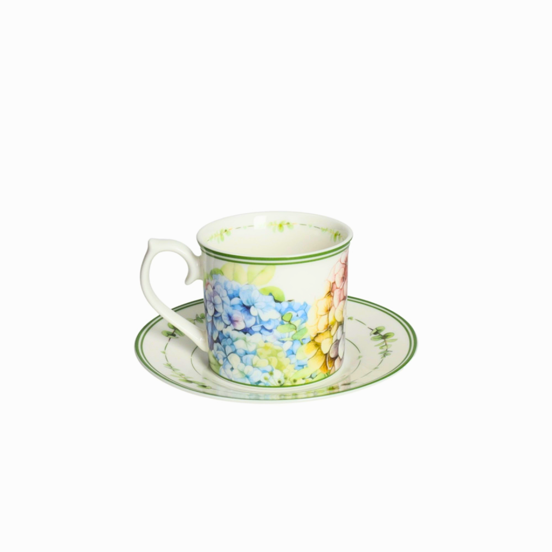 TAZZA FLORA SET 2 PZ NEW BONE CHINA