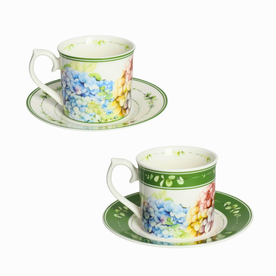 TAZZA FLORA SET 2 PZ NEW BONE CHINA