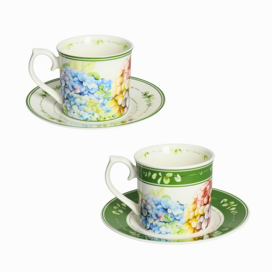 TAZZA FLORA SET 2 PZ NEW BONE CHINA