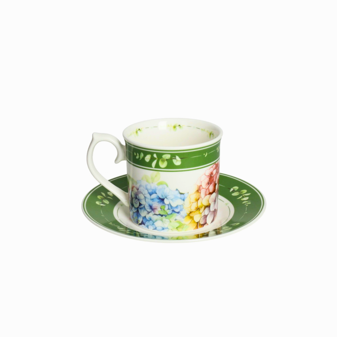 TAZZA FLORA SET 2 PZ NEW BONE CHINA