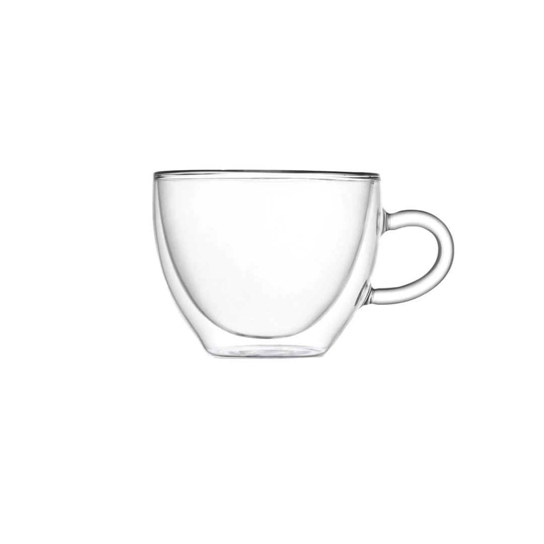 TAZZA CAPPUCCINO DOUBLE WALL GLASS SET 2 PZ VETRO