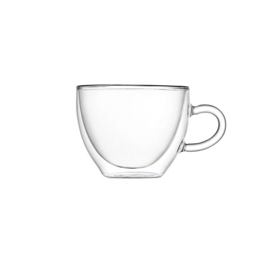 TAZZA CAPPUCCINO DOUBLE WALL GLASS SET 2 PZ VETRO