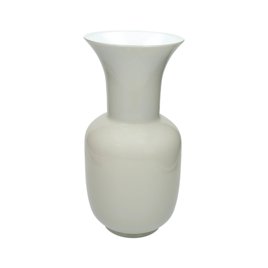 VASO ARGO BICOLOR GRIGIO/BIANCO VETRO 37H